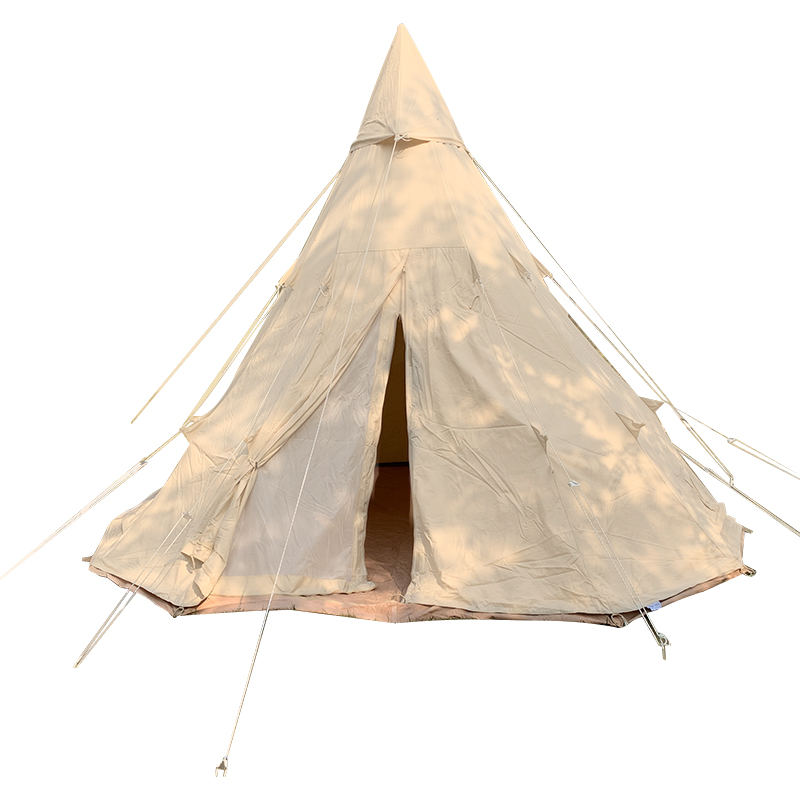 4 Meter Single Pole Tipi Family Camping Canvas Tent