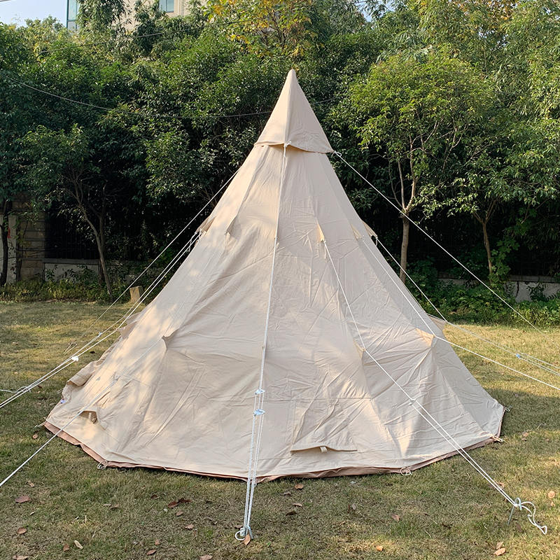 4 Meter Single Pole Tipi Family Camping Canvas Tent