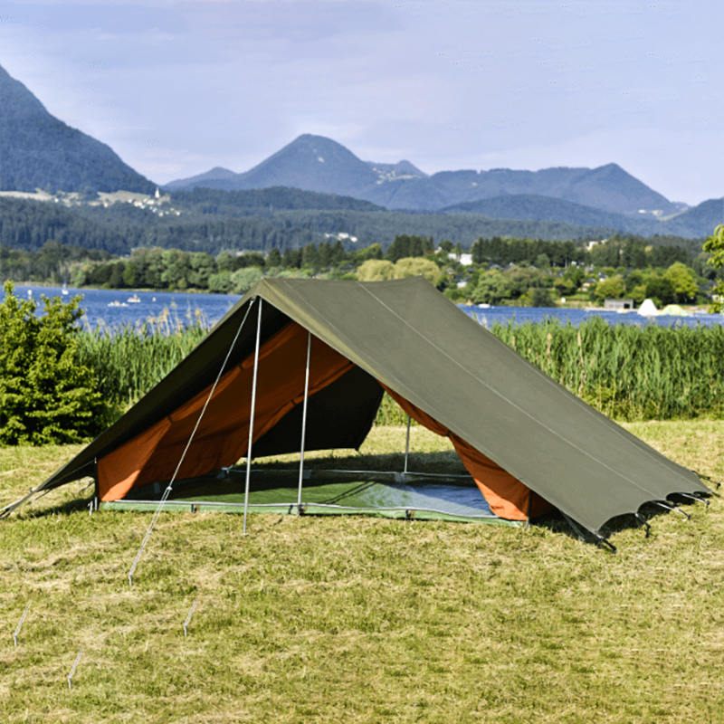 5.2x5.5m Traditional Scout Canvas Tent para sa 8 Tao