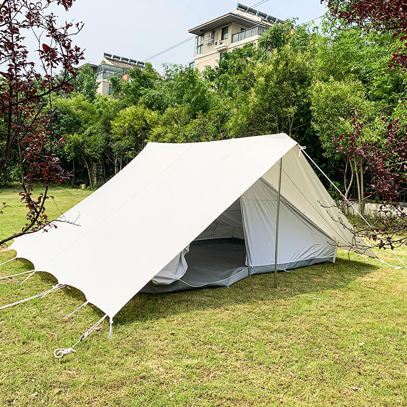 5.2x5.5m Traditional Scout Canvas Tent para sa 8 Tao