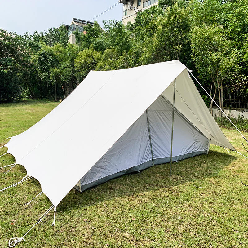 5.2x5.5m Traditional Scout Canvas Tent para sa 8 Tao