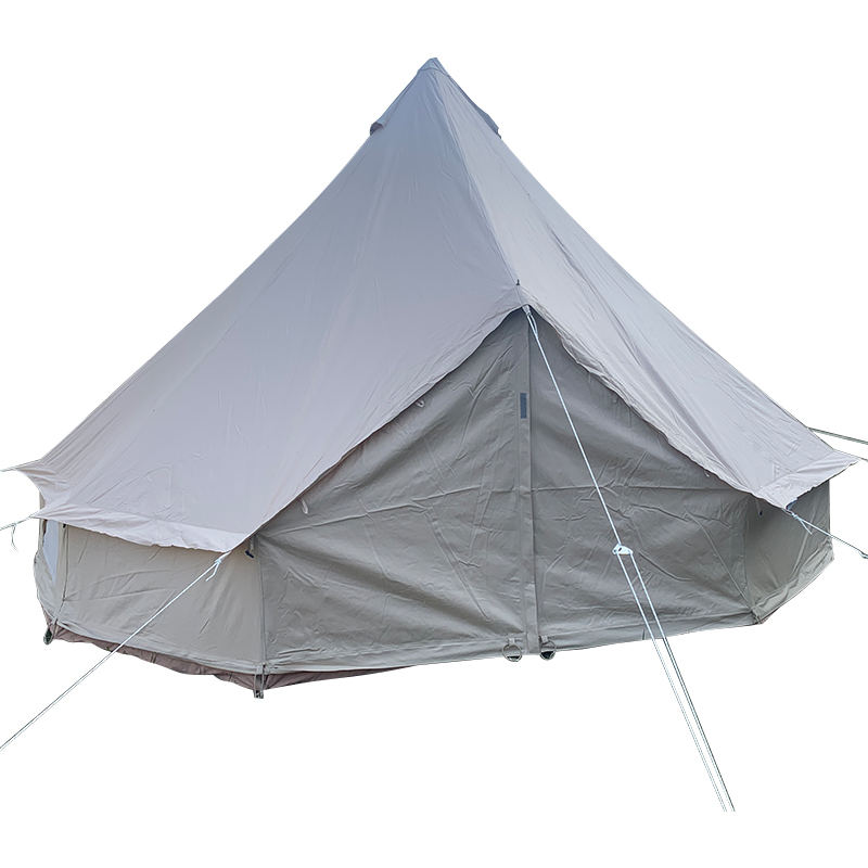 4m 4 Person Canvas Bell Tent para sa Family Camping