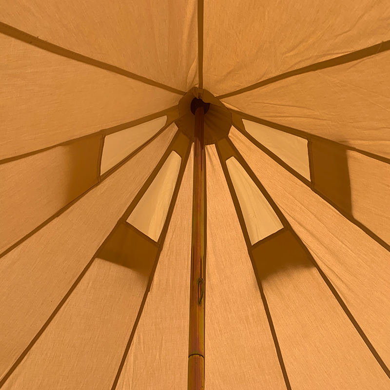 4m 4 Person Canvas Bell Tent para sa Family Camping