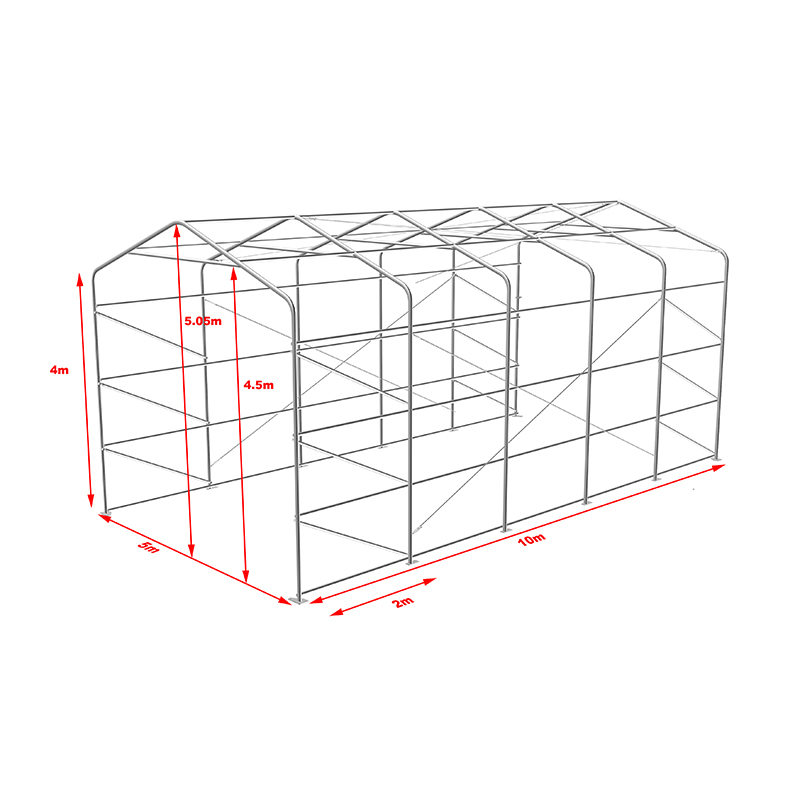 5X10 4m Sideheight Panlabas na Warehouse Storage Tent Flexible Malaking Garage