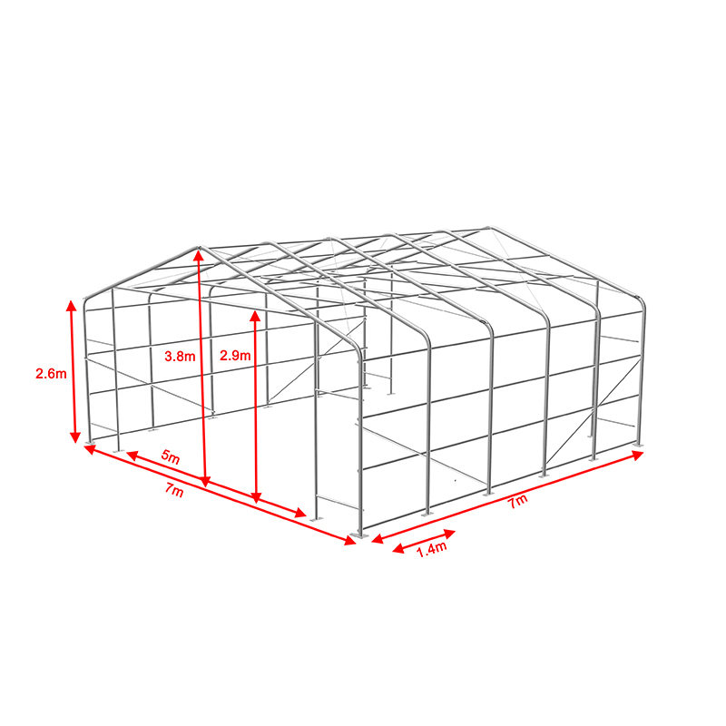 7x7 2.6m Sideheight Industrial at Commercial Warehouse Shade Tent Portable Tent Hall