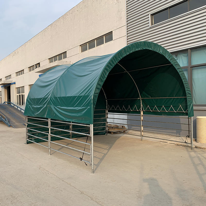 4x4mx3.15m Portable Livestock Shelter para sa Mga Kabayo, Baka, Tupa