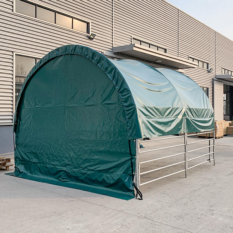 4x4mx3.15m Portable Livestock Shelter para sa Mga Kabayo, Baka, Tupa