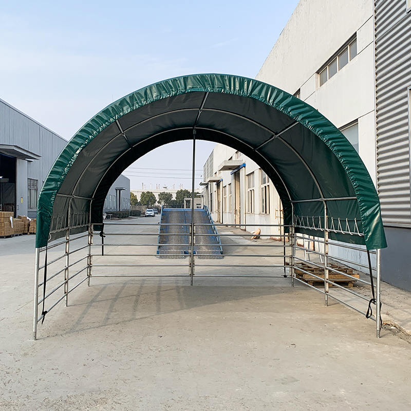 4x4mx3.15m Portable Livestock Shelter para sa Mga Kabayo, Baka, Tupa