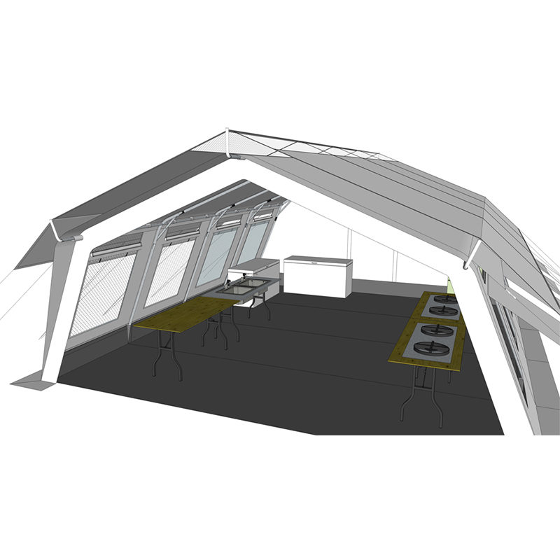UNICEF Standard 42m² Multipurpose Hub Tent na may Integrated/removable Shade Cover