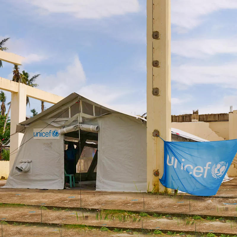 UNICEF Standard 72m² Multipurpose Hub Tent na ginagamit para sa Imbakan, Ospital, Dispensaryo, Paaralan, Opisina