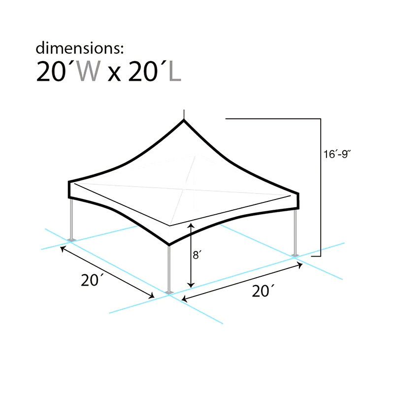 (6x6m) Aluminum Pinnacle 20x20