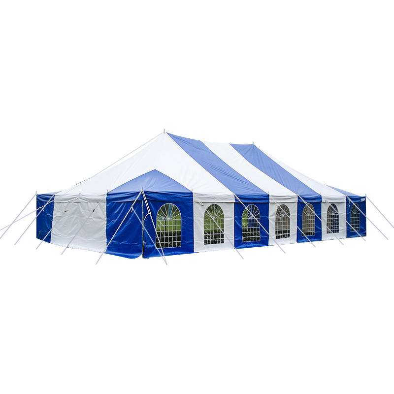 7X12m Tradisyunal na PVC Event Pole Tent na may Windows