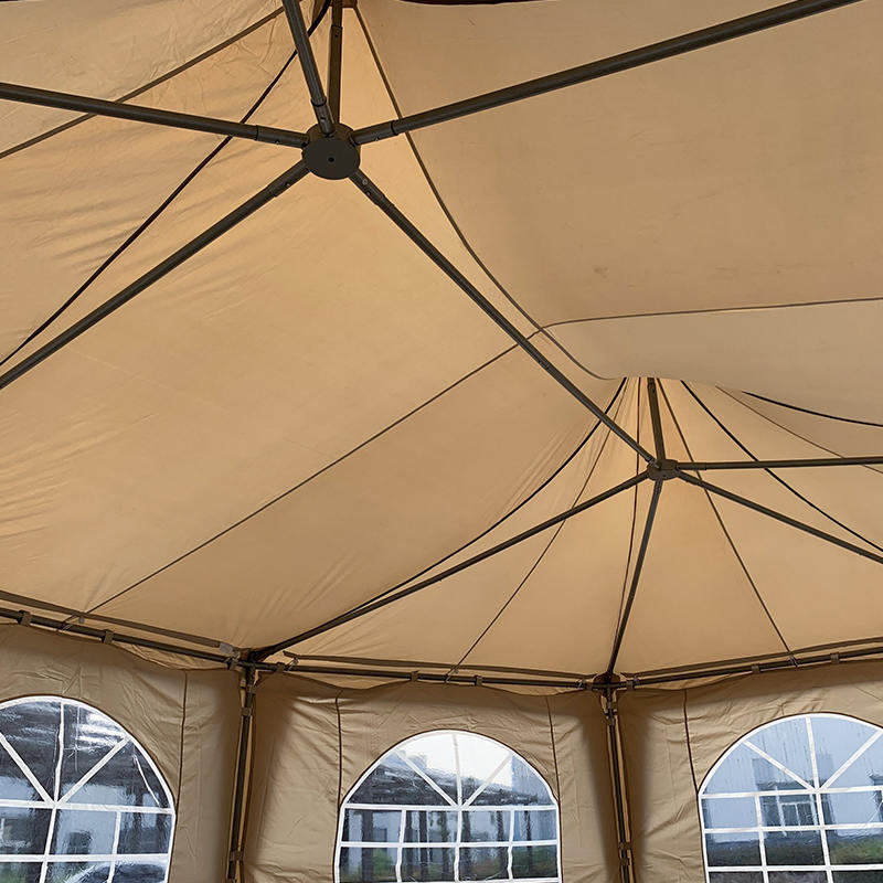 5x6.8m Traditional Octagonal Pagoda Waterproof PVC Party Pavilion Gazebo Tent
