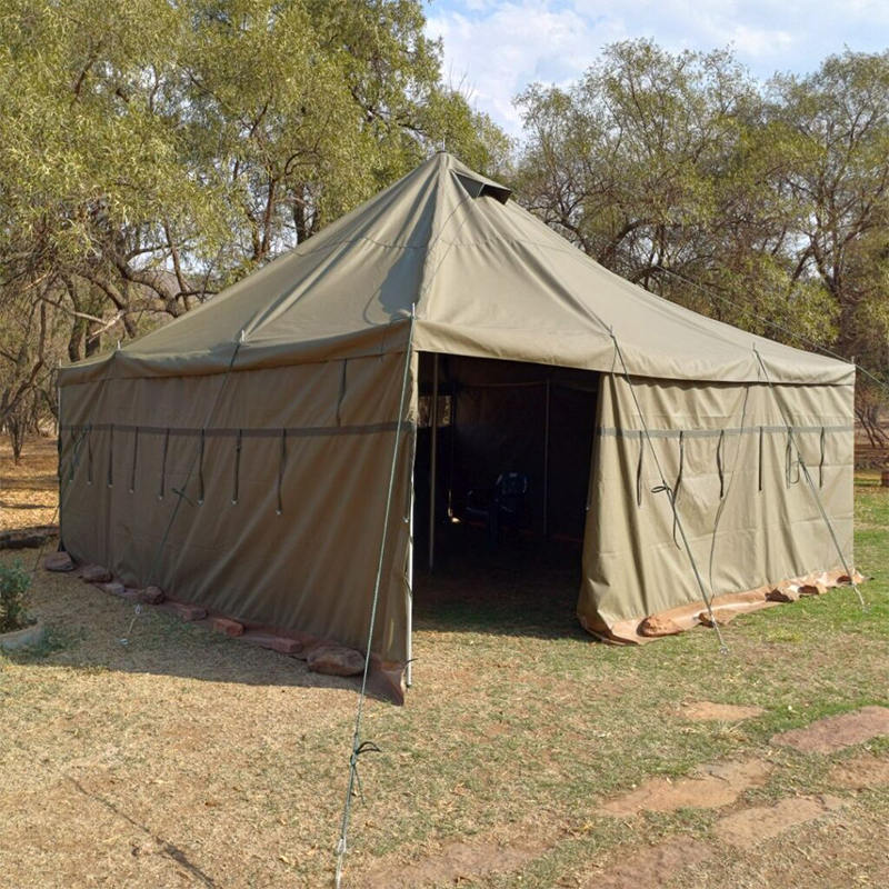 5x5m 8-12 Person Canvas Army Tent Disaster Relief Tent