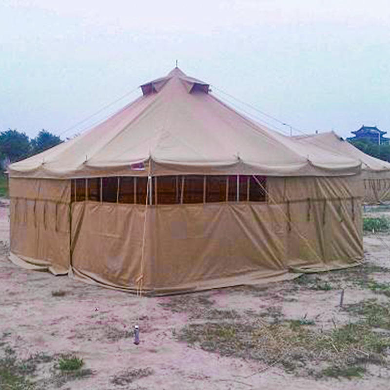 5x5m 8-12 Person Canvas Army Tent Disaster Relief Tent