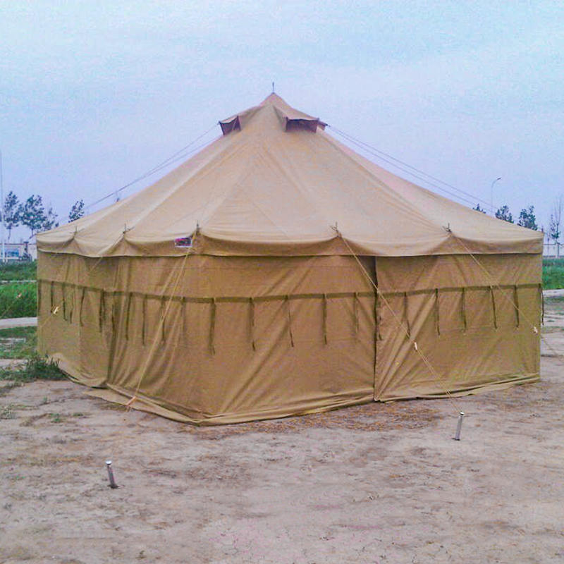 5x5m 8-12 Person Canvas Army Tent Disaster Relief Tent