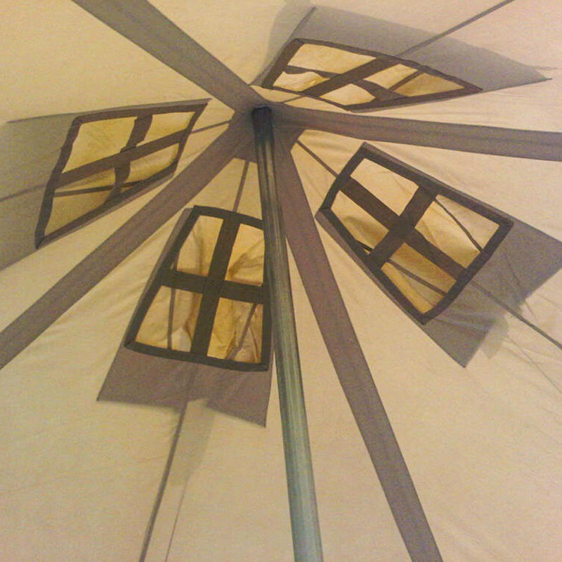 5x5m 8-12 Person Canvas Army Tent Disaster Relief Tent