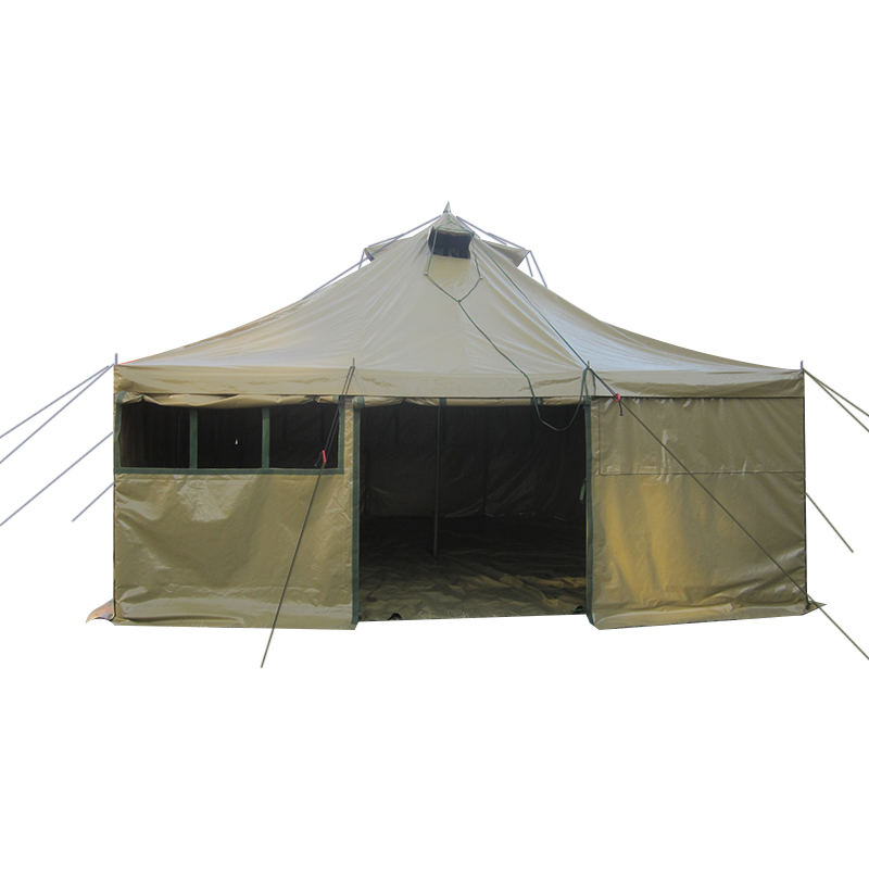 5x5m 8-12 Person Canvas Army Tent Disaster Relief Tent