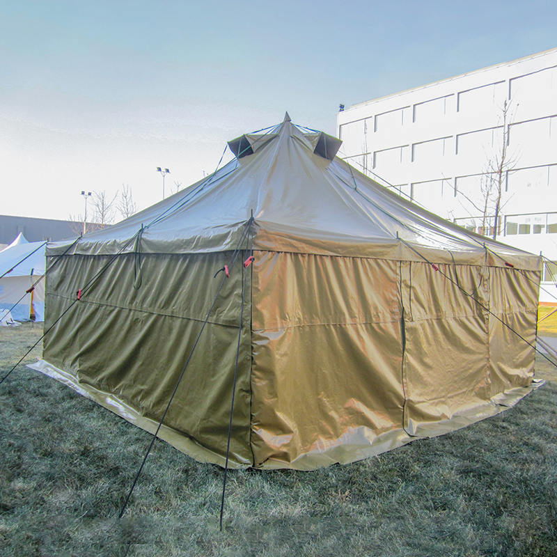5x5m 8-12 Person Canvas Army Tent Disaster Relief Tent