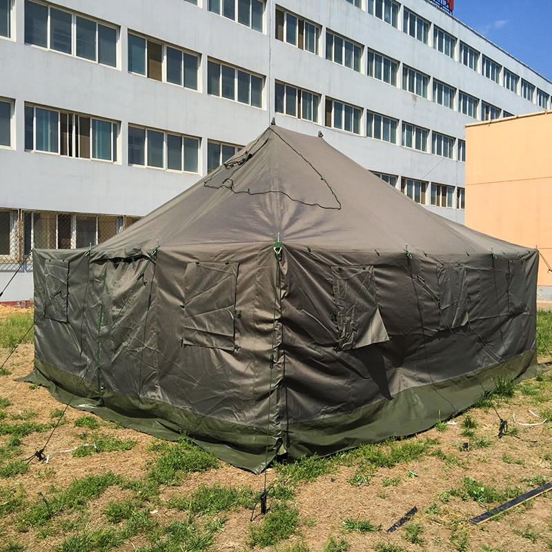 4.8x6.0m Canvas Military Pole Tent at Shelters