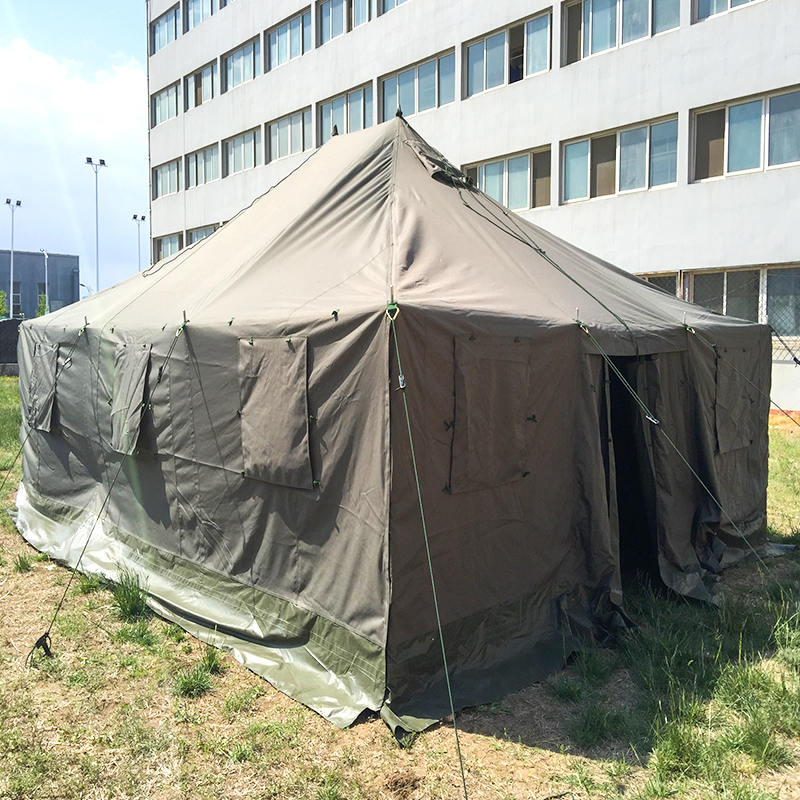 4.8x6.0m Canvas Military Pole Tent at Shelters
