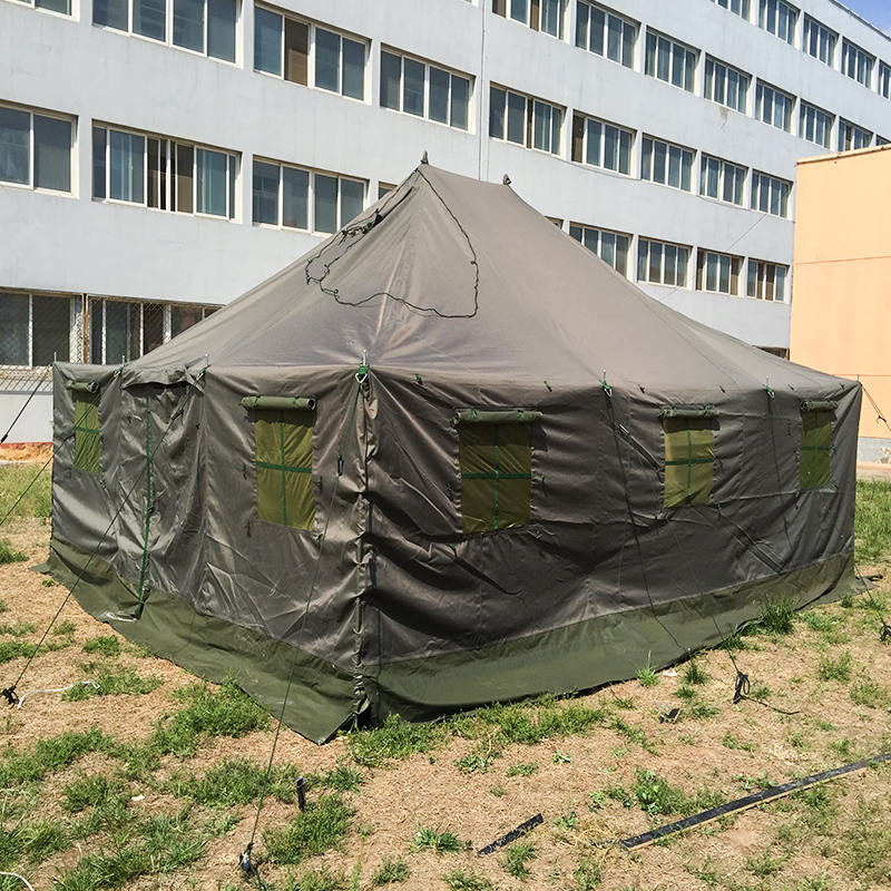 4.8x6.0m Canvas Military Pole Tent at Shelters