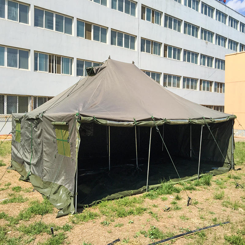 4.8x6.0m Canvas Military Pole Tent at Shelters