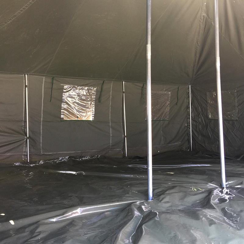 4.8x6.0m Canvas Military Pole Tent at Shelters