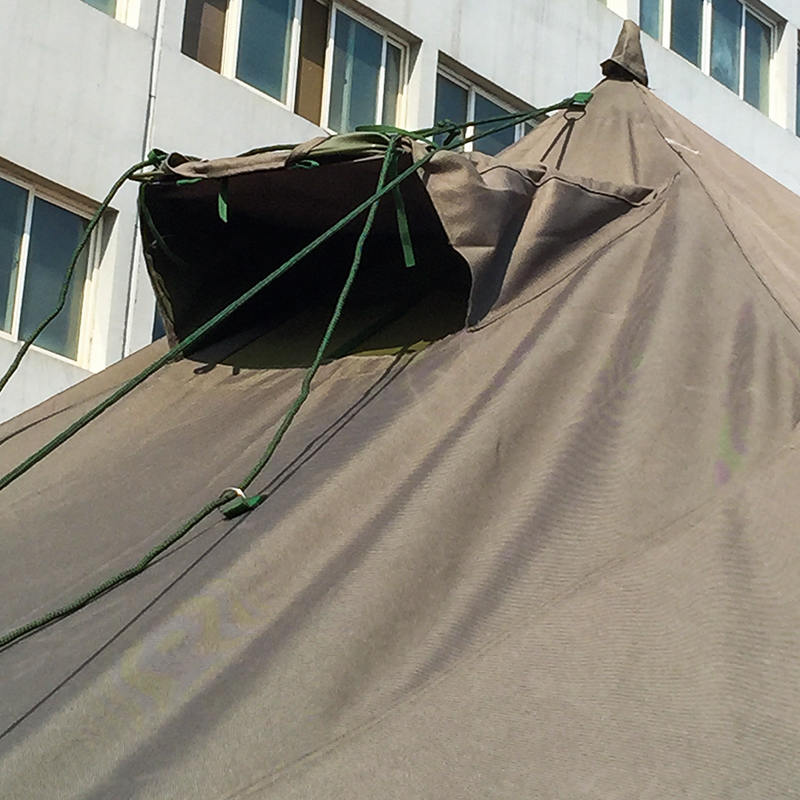 4.8x6.0m Canvas Military Pole Tent at Shelters